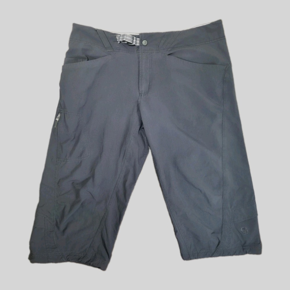 Mountain Hardwear Womens Ellinor Black Belted Capri Hiking Active Pants size 12